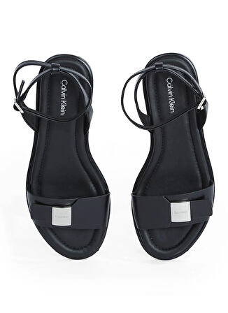 Calvin Klein Deri Siyah Kadın Sandalet HW0HW02367