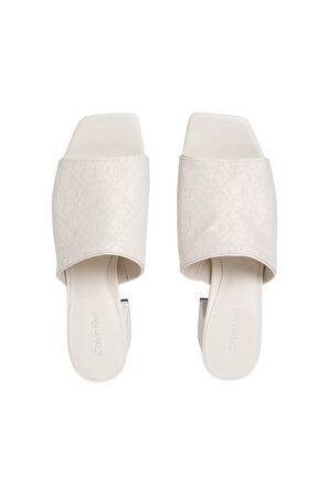 Kadın Ck Heel Slide 50 Jacq Topuklu Terlik - Ekru | 39