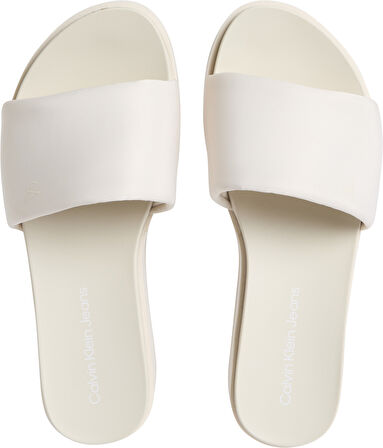 CALVIN KLEIN FLATFORM SANDAL SLIDE IN NYLON Terlik