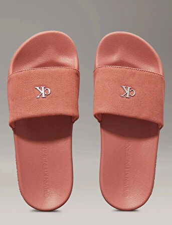 Calvin Klein Kadın  Turuncu Slide Monogram   Terlik