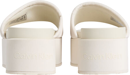 CALVIN KLEIN FLATFORM SANDAL SLIDE IN NYLON Terlik