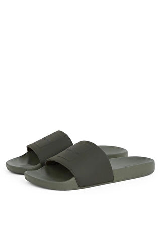 Calvin Klein Haki Erkek Plaj Terliği POOL SLIDE W/ CK SQUARE