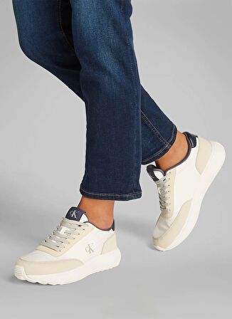 Calvin Klein Beyaz Erkek Sneaker ATHLEISURE RUNNER LACEUP MIX