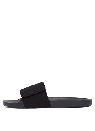Calvin Klein Siyah Plaj Terliği ADJ POOL SLIDE CANVAS LOGO