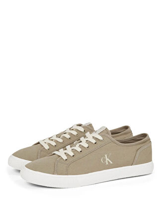 Calvin Klein Bej Erkek Sneaker ESS VULC LOW MG CANVAS