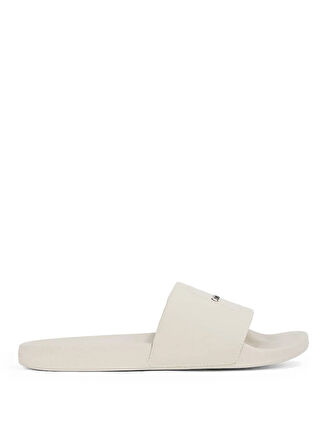 Calvin Klein Ekru Erkek Plaj Terliği POOL SLIDE W/ CK SQUARE