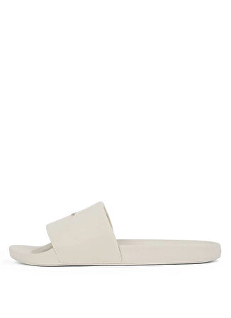 Calvin Klein Ekru Erkek Plaj Terliği POOL SLIDE W/ CK SQUARE