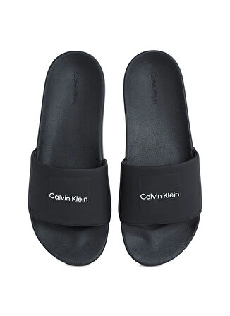 Calvin Klein Siyah Plaj Terliği POOL SLIDE W/ CK SQUARE