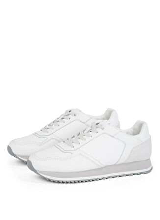 Calvin Klein Beyaz Erkek Sneaker LOW TOP LACE UP LTH MONO