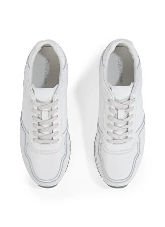 Calvin Klein Beyaz Erkek Sneaker LOW TOP LACE UP LTH MONO