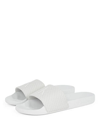 Calvin Klein Beyaz Erkek Plaj Terliği SLIDE AOP PRINT