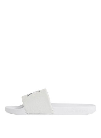 Calvin Klein Gri Erkek Plaj Terliği SLIDE MONOGRAM CV