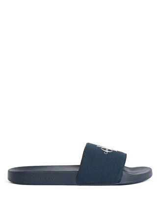 Calvin Klein Lacivert Erkek Plaj Terliği SLIDE MONOGRAM CV