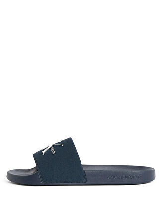 Calvin Klein Lacivert Erkek Plaj Terliği SLIDE MONOGRAM CV