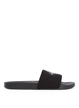 Calvin Klein Siyah Erkek Plaj Terliği SLIDE MONOGRAM CV