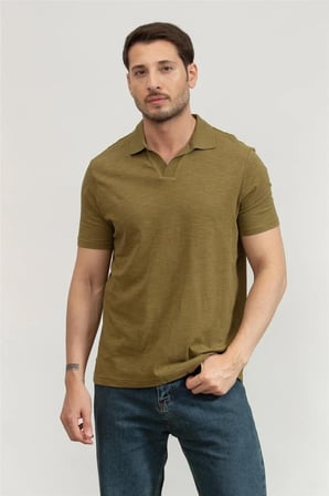 Erkek Polo Yaka T-Shirt Yeşil