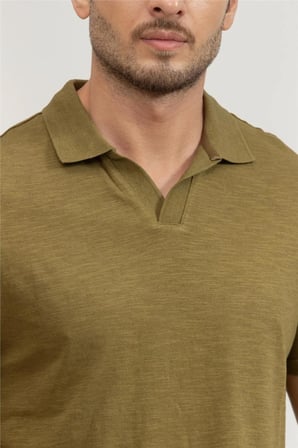 Erkek Polo Yaka T-Shirt Yeşil