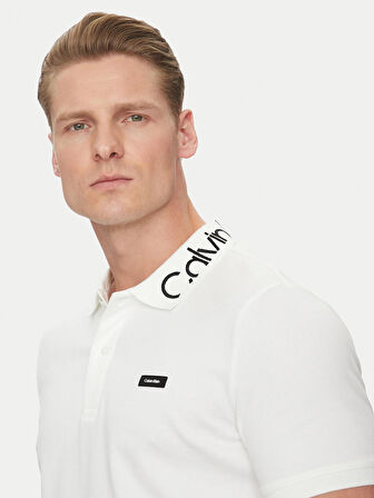 Calvin Klein Streç Pamuklu Regular Fit Düğmeli Polo Yaka T-Shirt K10K114474