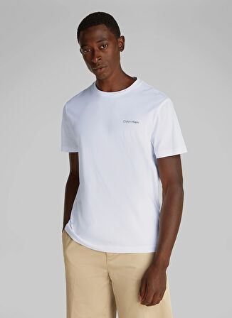 Calvin Klein Beyaz Erkek T-Shirt K10K114152YAF
