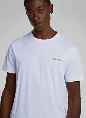 Calvin Klein Beyaz Erkek T-Shirt K10K114152YAF