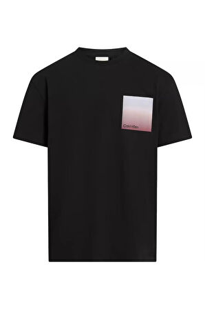 Calvin Klein Erkek Sırt Bölüm Çizgi Ve Calvin Klein Yazı Desenli T-Shirt K10K114164-YAF