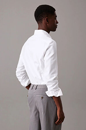 Erkek Ck Non Iron Structure Slim Gömlek - Beyaz | 40