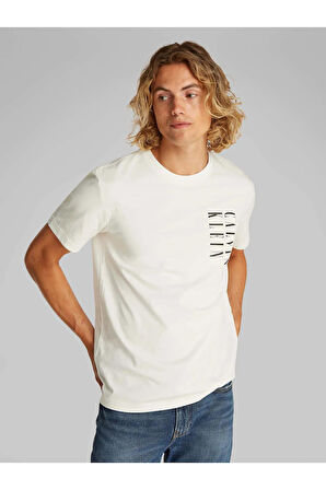 Calvin Klen Serıf Box Graphıc Tee Erkek T-Shirt J30J327474