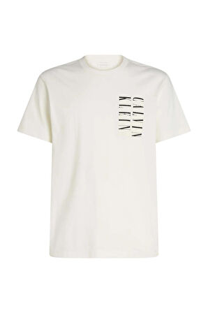 Calvin Klen Serıf Box Graphıc Tee Erkek T-Shirt J30J327474