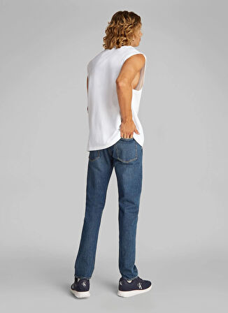 Calvin Klein Jeans Beyaz Erkek Atlet J30J327493YAF MONOLOGO SLEEVELESS