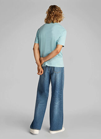 Calvin Klein Jeans Açık Mint Erkek T-Shirt J30J327494MR5 CK APPLIQUE TEE