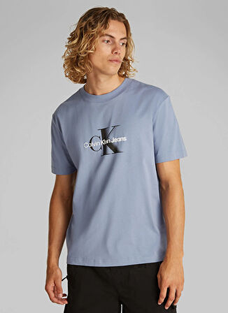 Calvin Klein Jeans Mavi Erkek T-Shirt J30J327471CKG MONOLOGO SHIFT TEE