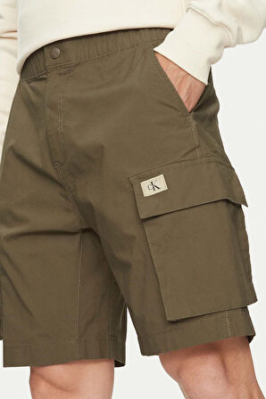 Erkek Ck Washed Cargo Şort - Koyu Yeşil | 32