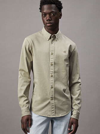 CALVIN KLEIN GARMENT DYE COTTON TWILL SHIRT Gömlek
