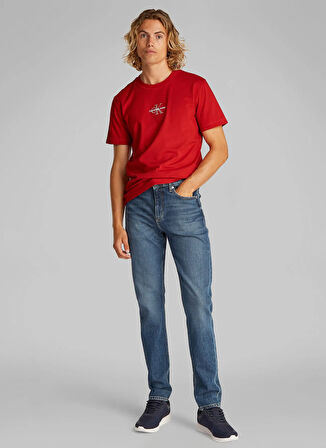 Calvin Klein Jeans Kırmızı Erkek T-Shirt J30J325649XNI MONOLOGO TEE