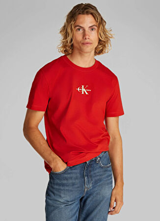 Calvin Klein Jeans Kırmızı Erkek T-Shirt J30J325649XNI MONOLOGO TEE