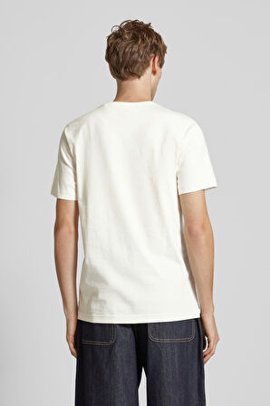 Erkek Calvin Klein Label T-Shirt - Krem | XS