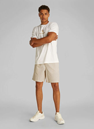 Calvin Klein Jeans Bej Erkek Şort J30J327375CKS PULL-ON SHORT