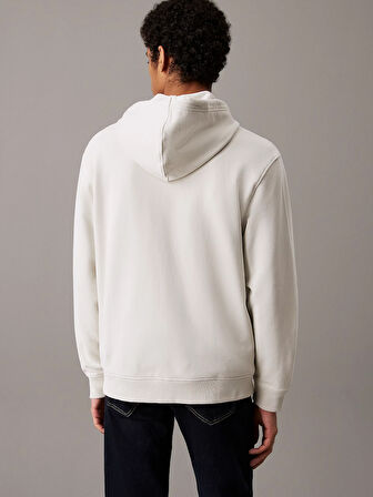 CALVIN KLEIN WOVEN LABEL ZIP THROUGH HOODIE Sweatshirt