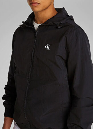Calvin Klein Jeans Standart Siyah Erkek Ceket J30J327254BEH NYLON HOODED WNDBREAK