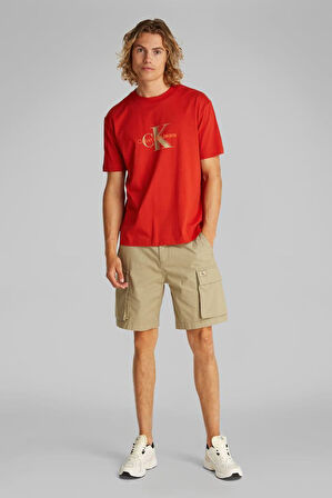 Erkek Ck Monologo T-Shirt - Kırmızı | L