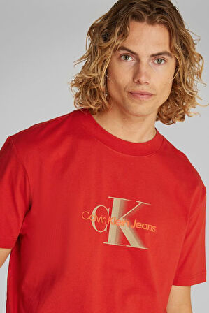 Erkek Ck Monologo T-Shirt - Kırmızı | L