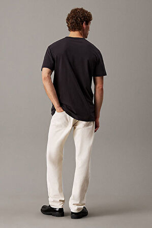 Erkek Calvin Klein Label T-Shirt - Gri | XS