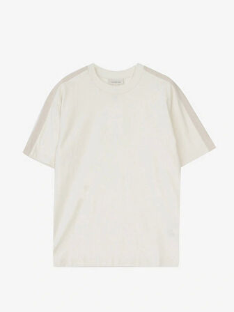 Calvin Klein Erkek Bant Logo Detaylı Bej T-shirt