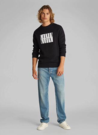 Calvin Klein Jeans Siyah Erkek Kazak J30J327280BEH SEASONAL INTARSIA SWT