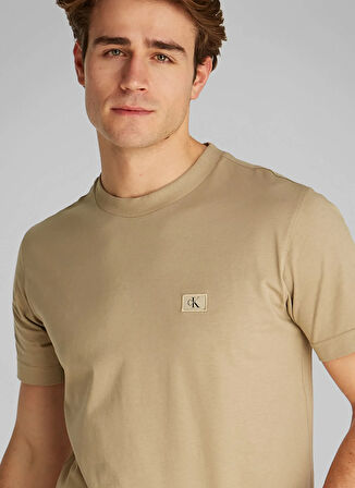 Calvin Klein Jeans Yeşil Erkek T-Shirt J30J327100HI0 WOVEN LABEL REGULAR