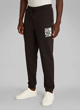 Calvin Klein Jeans Rahat Siyah Erkek Eşofman Altı J30J327535BEH PAINTED CALVIN KLEIN