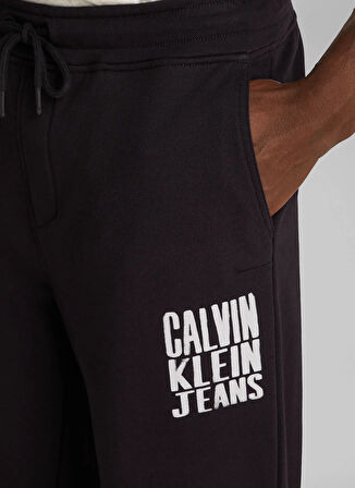 Calvin Klein Jeans Rahat Siyah Erkek Eşofman Altı J30J327535BEH PAINTED CALVIN KLEIN