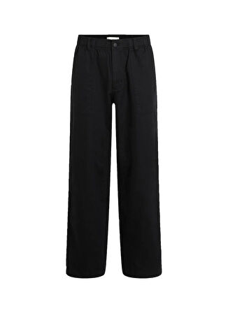 Calvin Klein Jeans Normal Bel Regular Fit Siyah Erkek Chino Pantolon J30J327288BEH LINEN PANT