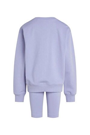 Kız Çocuk Ck Şortlu Eşofman Takımı - Açık Mor | 10 Yaş