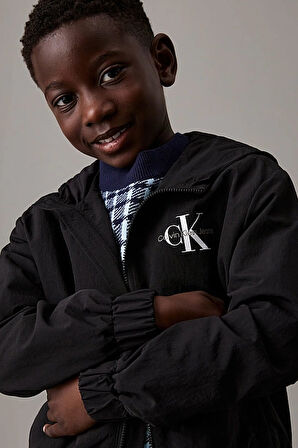 Erkek Çocuk Ck Essential Monologo Ceket - Siyah | 14 Yaş